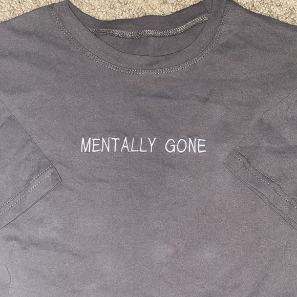CROPPED TOP- mentally gone - Picture 2 of 3